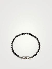 The Link Mini Onyx Beaded Eternity Bracelet
