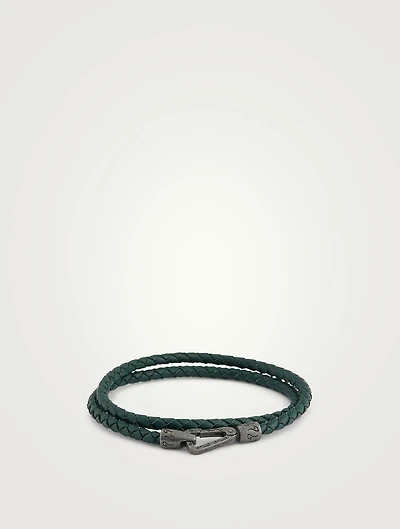 Lash Double Green Leather Cord Bracelet