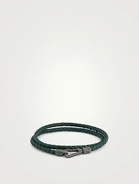 Lash Double Green Leather Cord Bracelet