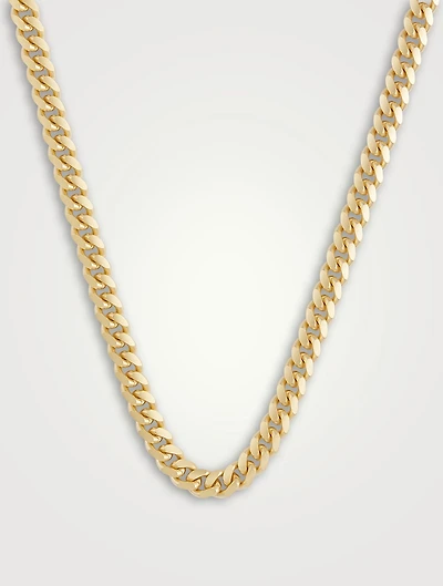 Flaming Tongue 18K Yellow Gold Matte Vermeil Silver Chain Necklace