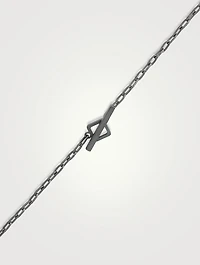 Ulysses Oxidized Silver Crafted Chain Necklace