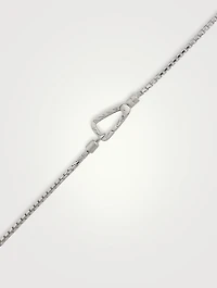 The Cross Black And White Silver Wide Pendant Necklace
