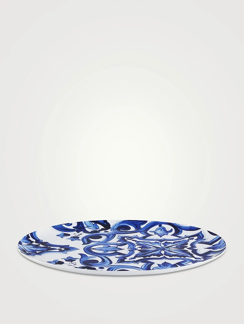Blue Mediterraneo Fiore Oval Serving Plate