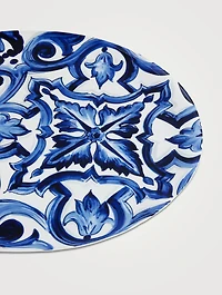 Blue Mediterraneo Fiore Oval Serving Plate