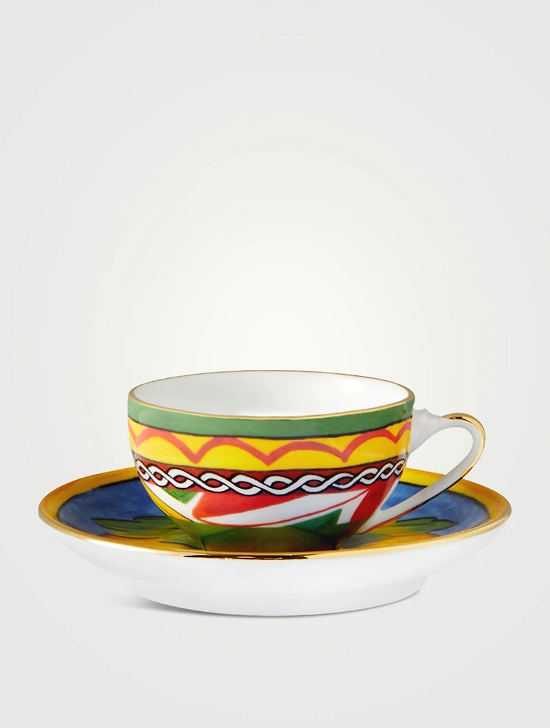 Carretto Lemon Espresso Cup And Saucer Set