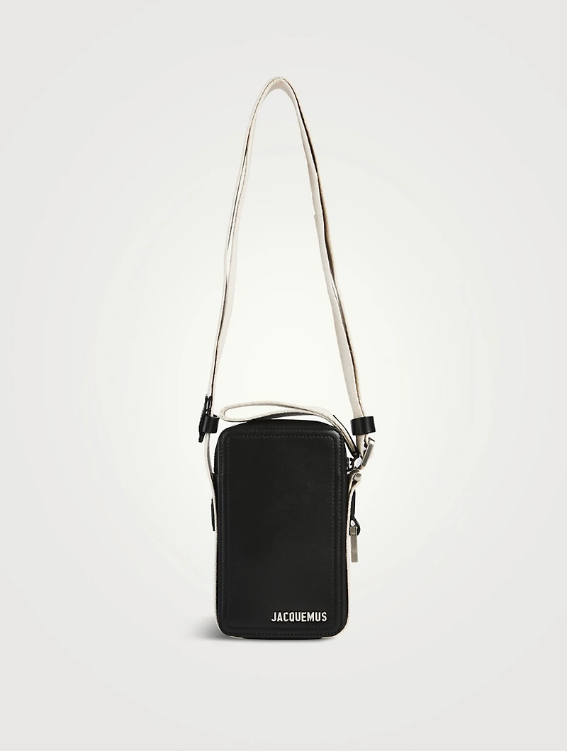 Le Cuerda Vertical Leather Crossbody Bag