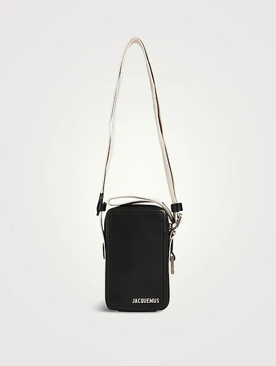 Le Cuerda Vertical Leather Crossbody Bag