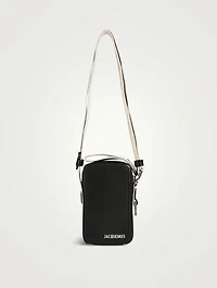 Le Cuerda Vertical Leather Crossbody Bag