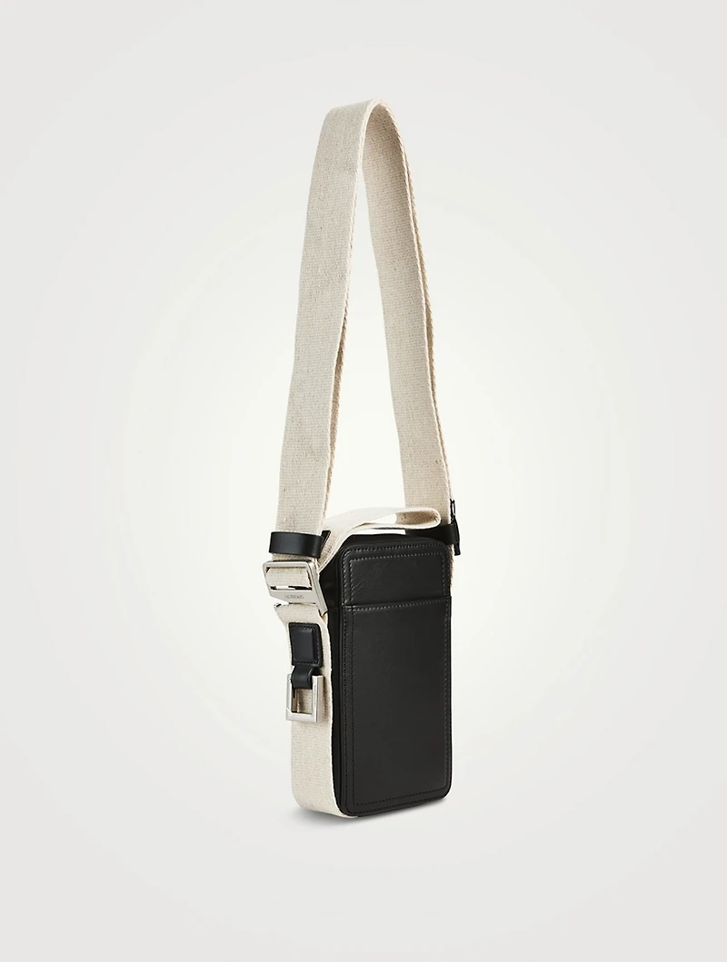 Le Cuerda Vertical Leather Crossbody Bag