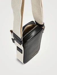 Le Cuerda Vertical Leather Crossbody Bag