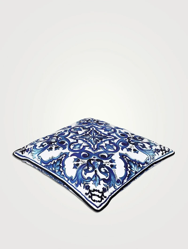 Blue Mediterraneo Velvet Cushion