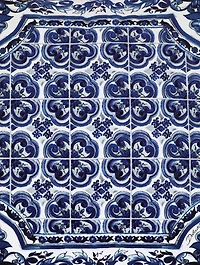 Blue Mediterraneo Velvet Cushion, 24-Inch