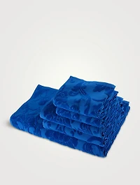 Set Of Five Logo Jacquard Towels