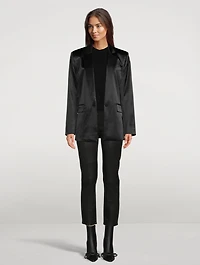 Ruched-Sleeve Recycled Cashmere Sweater