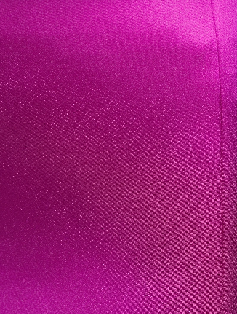 Seam Satin Mini Skirt