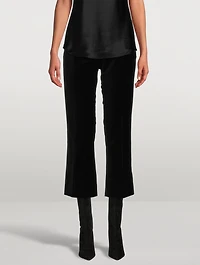 Le Crop Mini Bootcut Velvet Trousers