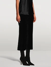 Le Crop Mini Bootcut Velvet Trousers