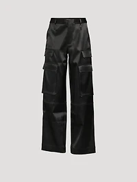 Satin Cargo Pants