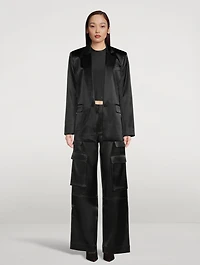 Satin Cargo Pants