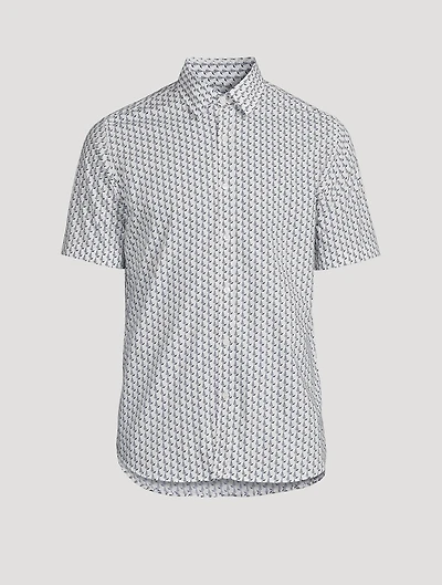 Cotton Printed Short-Sleeve Shirt