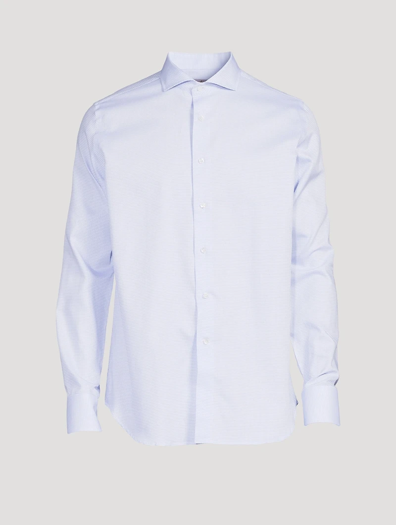 Cotton Stretch Long-Sleeve Shirt