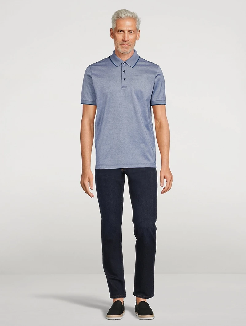 Cotton Short-Sleeve Polo Shirt