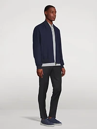 Wool And Cotton Bomber Jacket