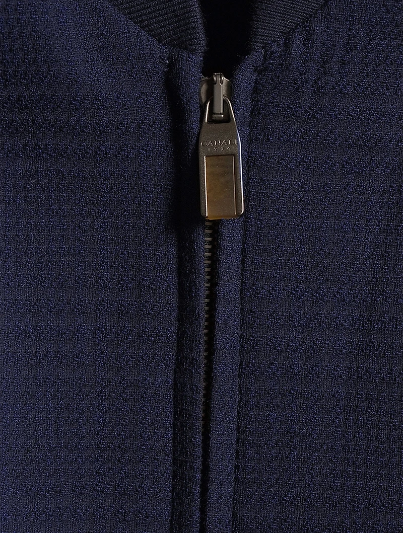Wool And Cotton Bomber Jacket