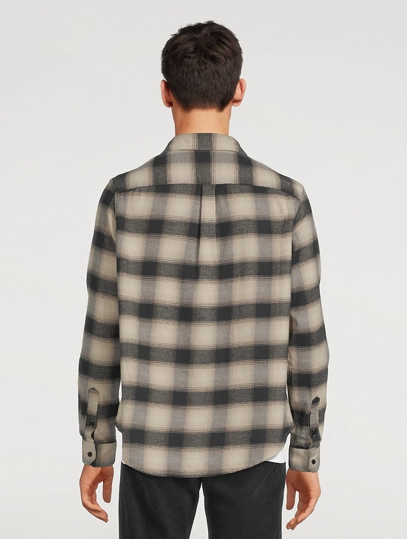 Cotton Plaid Flannel Shirt