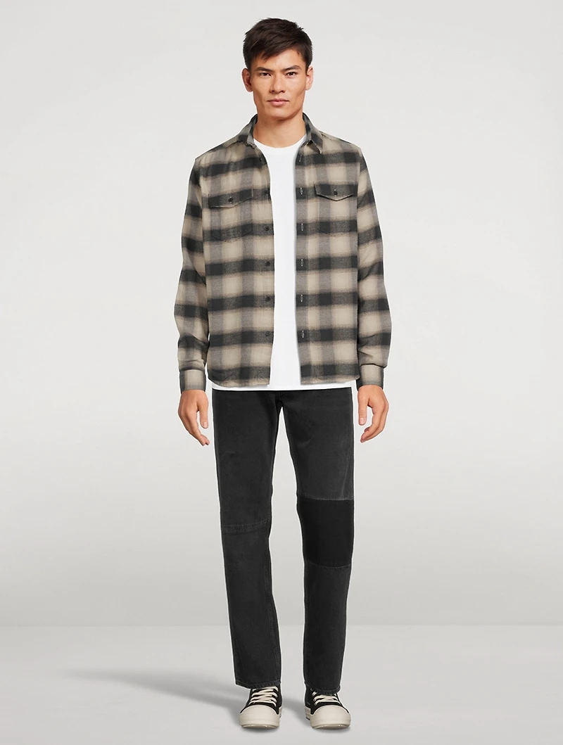 Cotton Plaid Flannel Shirt