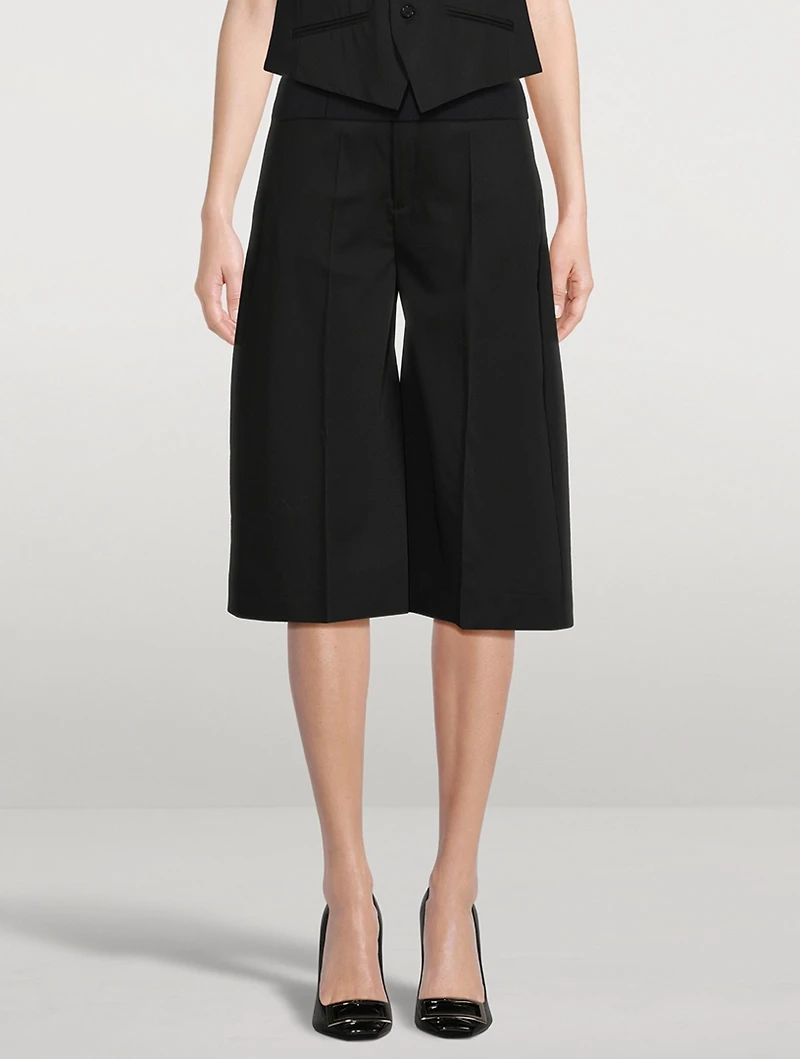 Tailored Wool Shorts