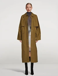 Waxed Cotton Cape Coat