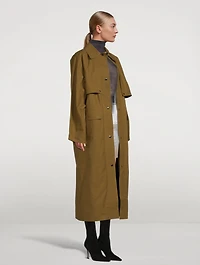 Waxed Cotton Cape Coat