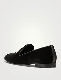 Medusa Velvet Smoking Loafers
