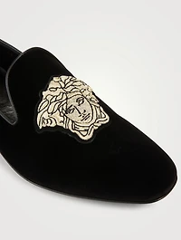 Medusa Velvet Smoking Loafers