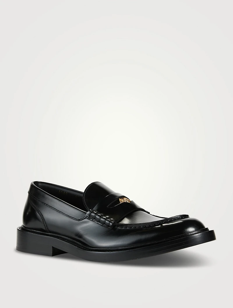 Medusa Leather Loafers