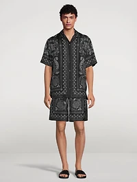 Barocco Silhouette Silk Shorts