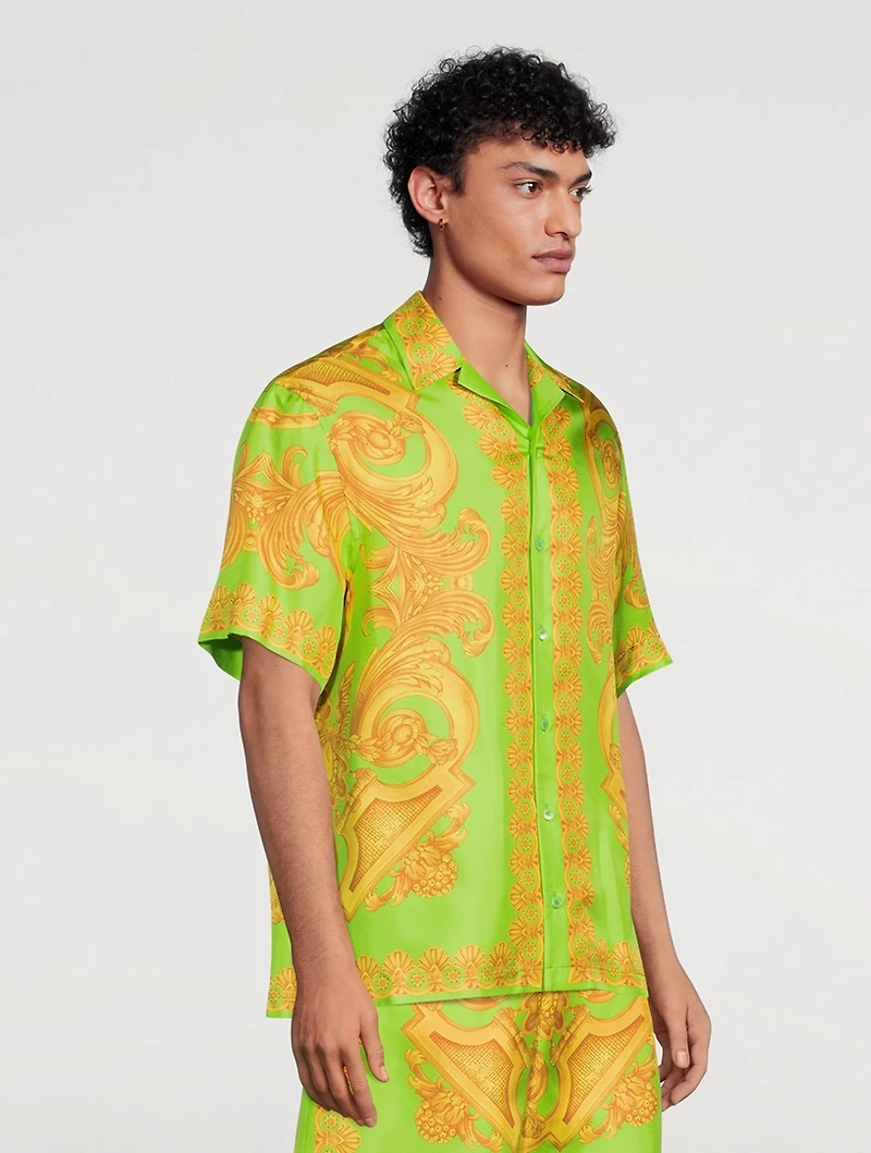 Barocco 660 Silk Short-Sleeve Shirt