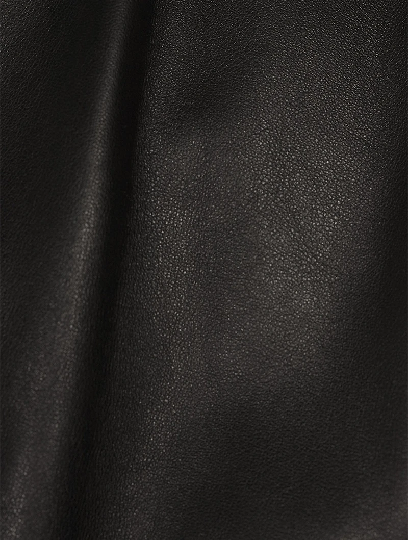 Greca Leather Bomber Jacket