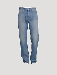 Medusa Cotton Straight-Leg Jeans