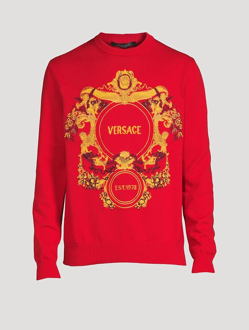 Baroque Intarsia Embroidered Sweater
