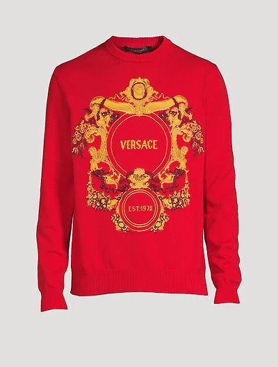 Baroque Intarsia Embroidered Sweater