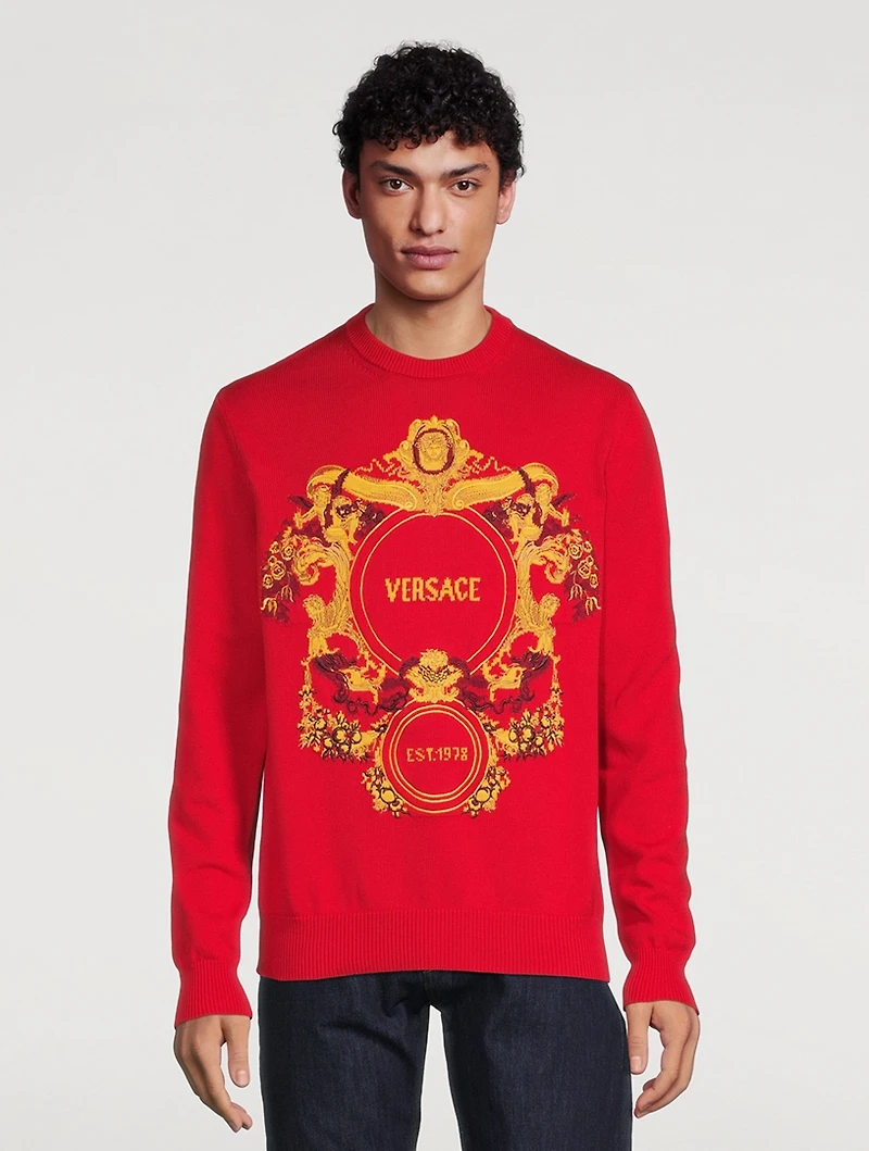 Baroque Intarsia Embroidered Sweater