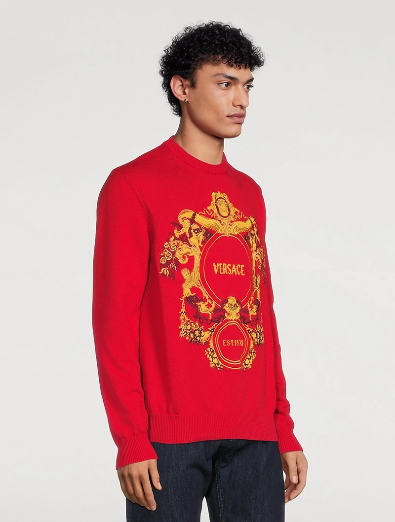 Baroque Intarsia Embroidered Sweater
