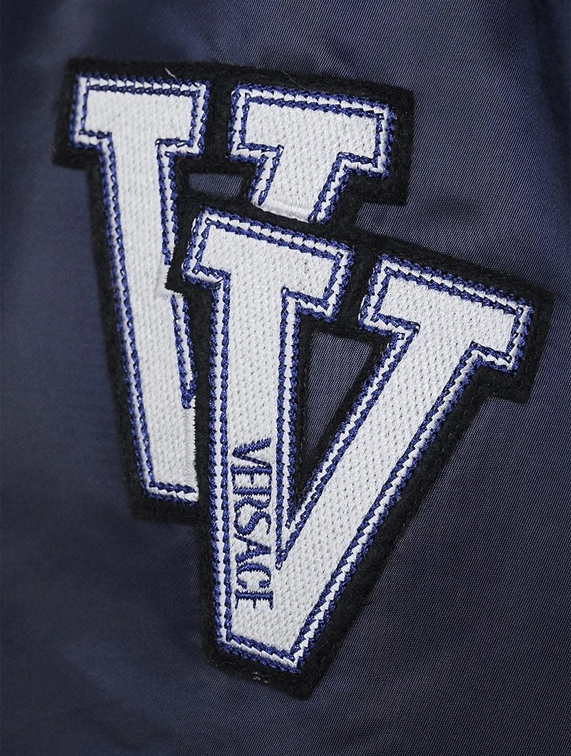Nylon Varsity Bomber Jacket