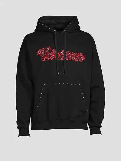 Studded Varsity Logo Hoodie