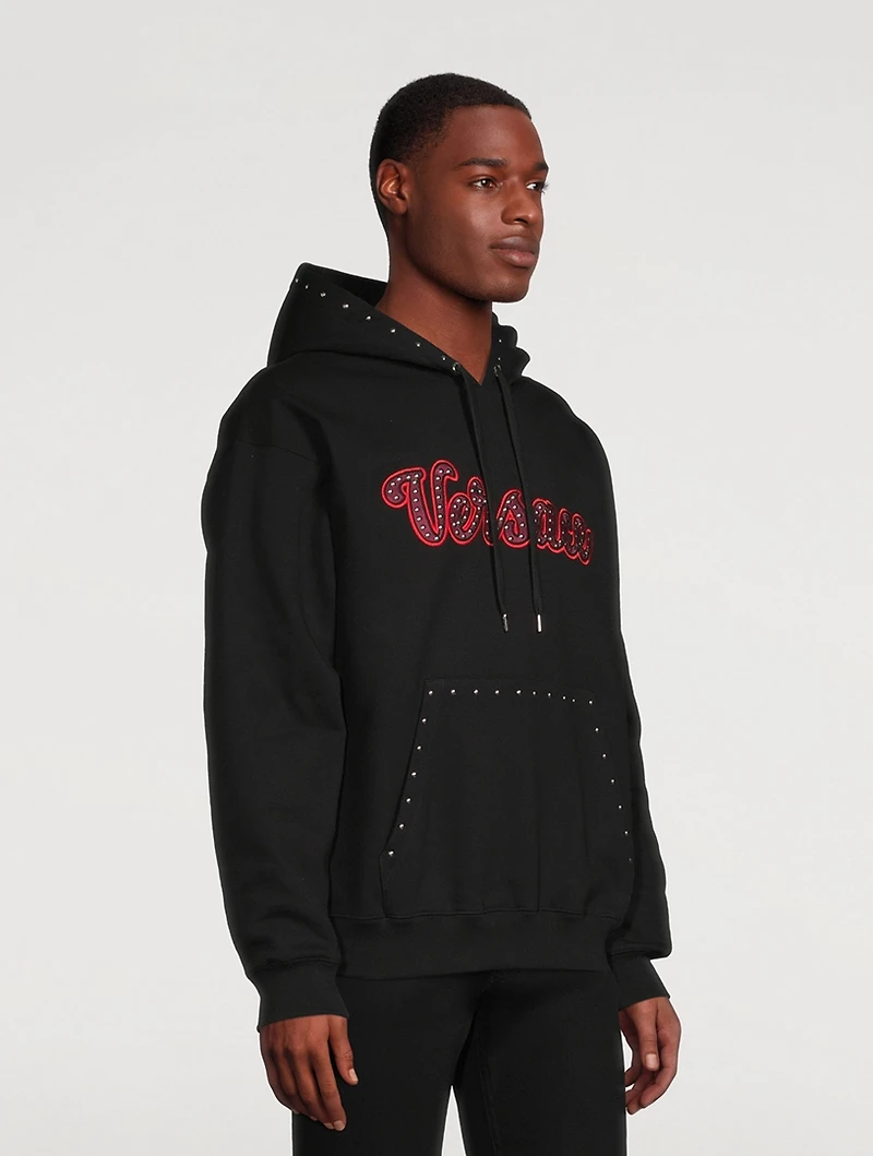 Studded Varsity Logo Hoodie