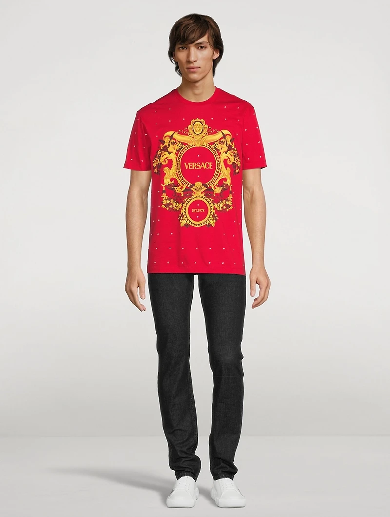 Baroque Crystal Grid T-Shirt