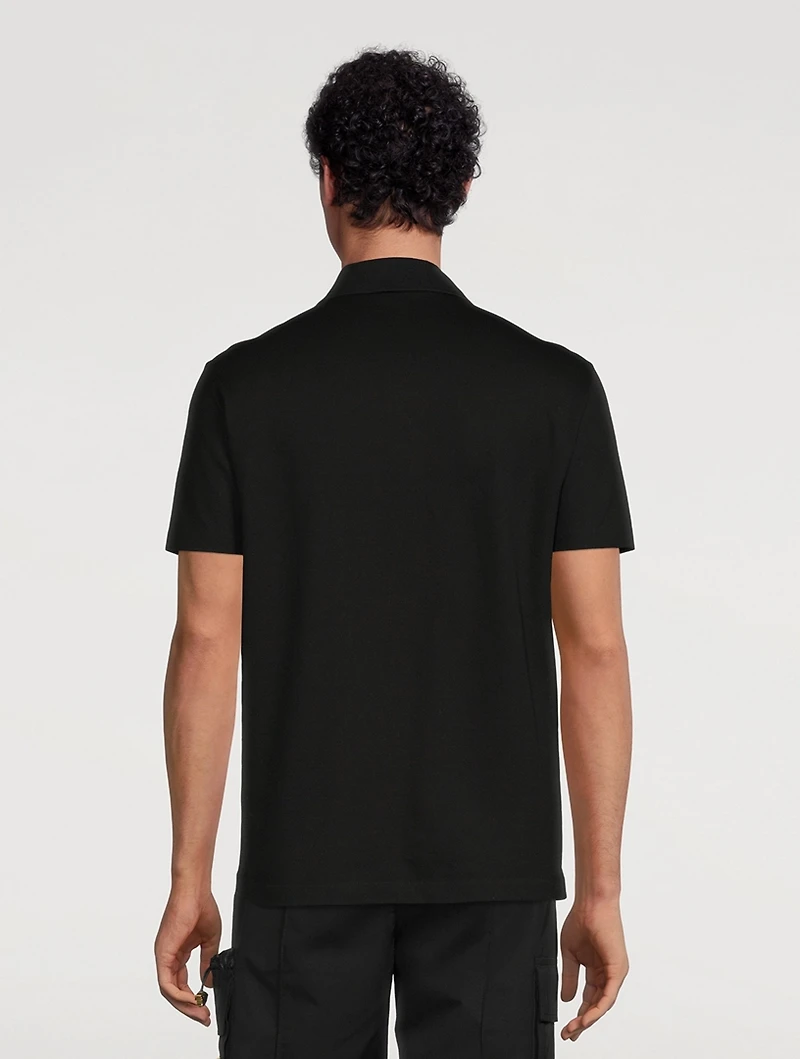 Medusa Embroidered Polo Shirt