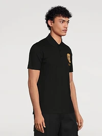 Medusa Embroidered Polo Shirt